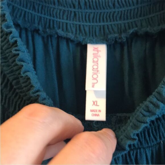 Xhilaration Teal On/Off Shoulder Blouse. Size X-Large. - Picture 7 of 11